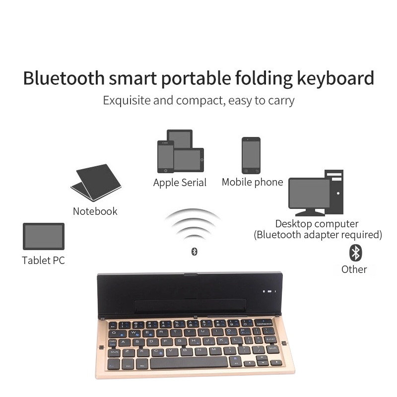 Teclado Bluetooth dobrável