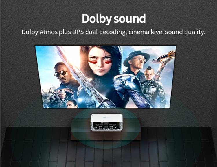 Projetor de TV com som Dolby